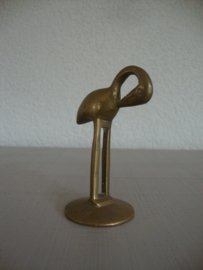 Koperen vogel/flamingo - VERKOCHT