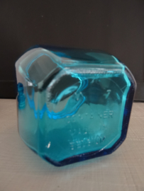 Glazen potje - blauw - Container - Made in Belgium - VERKOCHT