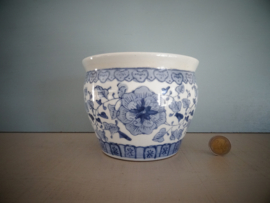 Bloempot Chinees - blauw/wit - VERKOCHT