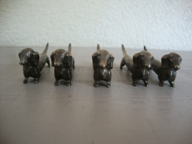 Messenleggers Teckel - zilverkleurig - VERKOCHT
