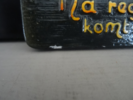 Vintage tegel 'Na regen komt zonneschijn'- VERKOCHT