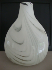 Witte vaas - glas - VERKOCHT