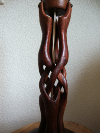 Vintage tafellamp - hout - VERKOCHT