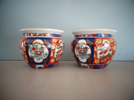 Imari bloempotjes - Set van 2 - VERKOCHT