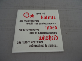 Religie - Teksttegel - VERKOCHT