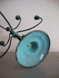 Metalen kandelaar - groen - 9 kaarsen - VERKOCHT