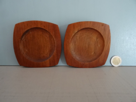 Houten onderzetters - vintage - VERKOCHT
