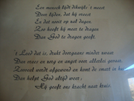 Oude tekst prent