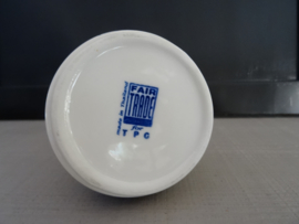 Vaasje blauw/wit Fairtrade - VERKOCHT