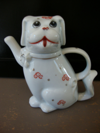 Vintage theepotje - kindertheepotje - hondje - VERKOCHT