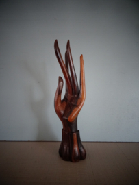 Hand voor ringen - sieradenhouder - hout - VERKOCHT