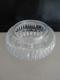 Vintage plafonniere - glas - rond - VERKOCHT