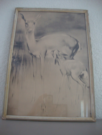 Grote prent hertjes - H. van Meegeren