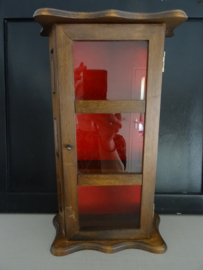 Klein vitrinekastje - hout - vintage - VERKOCHT