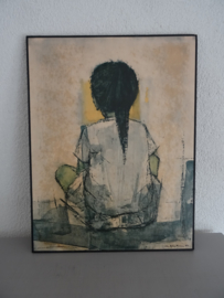 Christian Bjorn Larsen - Kristina - vintag print - hardboard - VERKOCHT