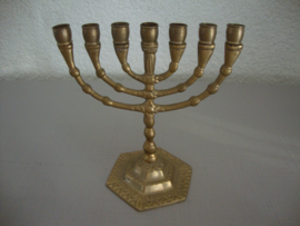 Joodse kandelaar - koper of messing - VERKOCHT
