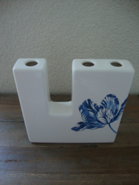Tulpenvaas blauw wit - VERKOCHT