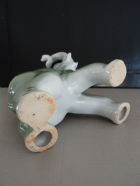 Beeld olifant - groen - VERKOCHT