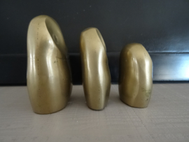 Set van 3 vintage uiltjes - koper of messing - VERKOCHT