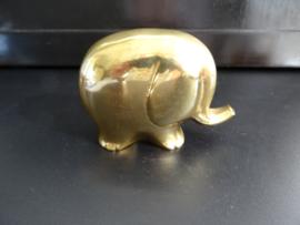 Vintage beeldje olifant - koper/messing - VERKOCHT