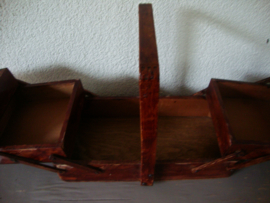 Oud houten naaikistje - VERKOCHT