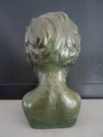 Beeldje - kinderkopje - groen - VERKOCHT