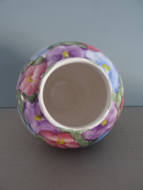 Vintage vaas - kleur - bloemen - VERKOCHT