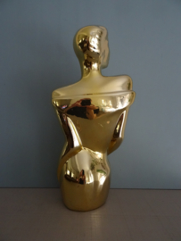 Vintage beeld - vrouw -  goudkleurig - VERKOCHT