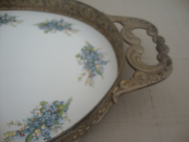 Dienblad brocante - bloemetjes - VERKOCHT