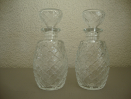 Glazen flesjes - brocante - VERKOCHT