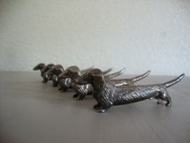 Messenleggers Teckel - zilverkleurig - VERKOCHT