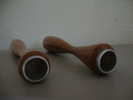 Houten kandelaren - Deens design - VERKOCHT