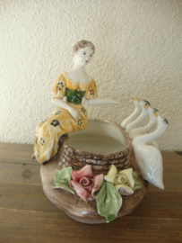 Bloempot Bassano Italy - vintage - Kitsch - VERKOCHT