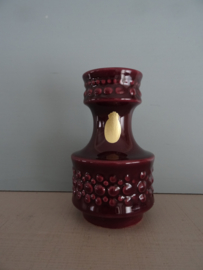 Vintage vaasje - donkerrood/paars - wijnrood - VERKOCHT