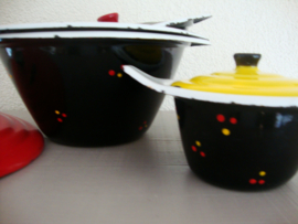 Confetti emaille schalen - DRU - vintage -  retro - VERKOCHT