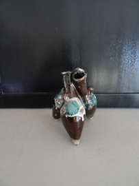 Vintage vaasje - lava glazuur - VERKOCHT