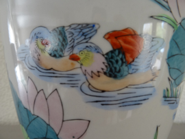 Lampvoet - Chinees - bloemen - vintage - VERKOCHT