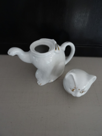 Chinees theepotje - poes - vintage - VERKOCHT