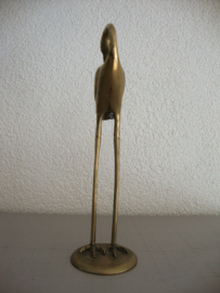 Vintage messing - koper kraanvogel - ooievaar - VERKOCHT