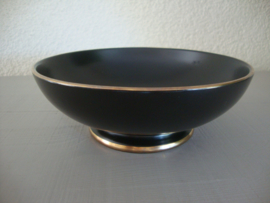 Schaaltje zwart/goud Flora Gouda Holland - VERKOCHT