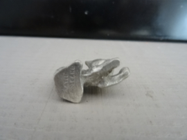 Miniatuur beeldje poes - kat - tin - letterbakfiguurtje - VERKOCHT