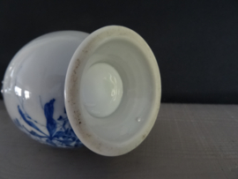 Vaasje blauw / wit - olifanten als oor - VERKOCHT