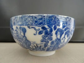 Kop en schotels - Chinees - Eierschaal porselein - blauw/wit - VERKOCHT