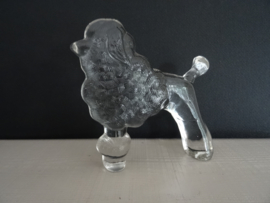 Beeldje poedel - glas - VERKOCHT
