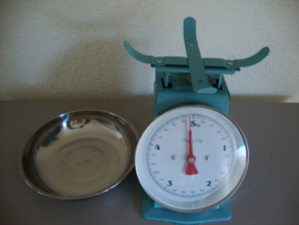 Keukenweegschaal tot 5 kilo - retrolook - lichtblauw - VERKOCHT