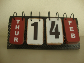 Kalender metaal - VERKOCHT
