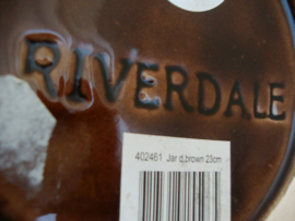 Bruine kruik vaas - Riverdale - VERKOCHT
