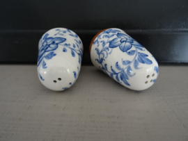 Peper- en zoutstel - blauw/wit - VERKOCHT