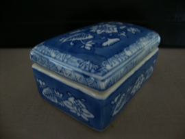 Chinees opbergdoosje - Blauw/wit - VERKOCHT