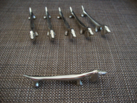 Messenleggers teckel - zilverkleurig - VERKOCHT